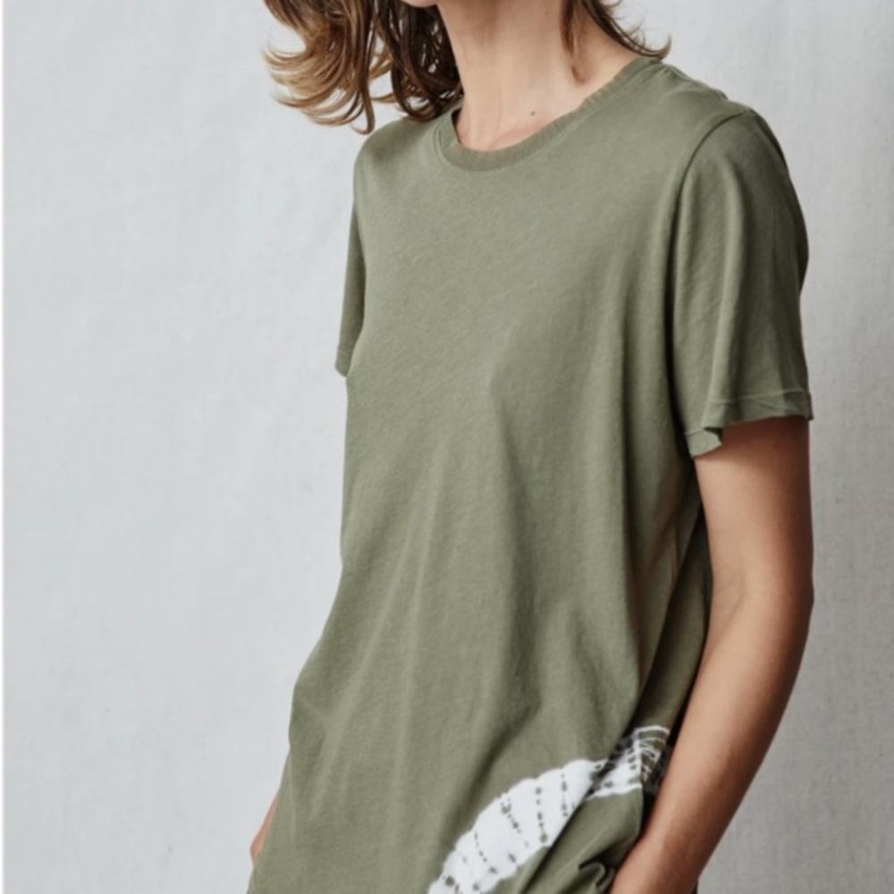 RAQUEL ALLEGRA cotton new boyfriend tee - sage - size 2